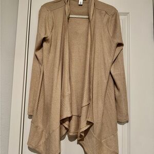 White House Black Market Tan Ribbed Cardigan